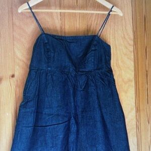 Dark Blue Spaghetti Strap Dress